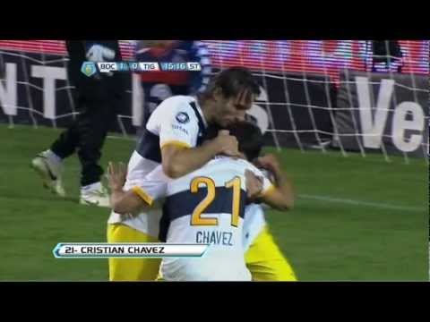 Gol de Chávez. Boca 1 - Tigre 0. Torneo Inicial . Fecha 2. Fútbol para todos