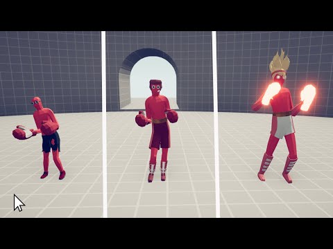 Beginner & Boxer & Super Boxer vs x10 Every Unit- Totally Accurate Battle Simulator TABS