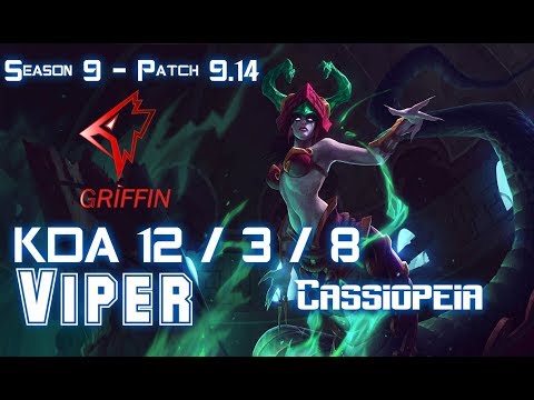 GRF Viper CASSIOPEIA vs SIVIR Bot - Patch 9.14 KR Ranked