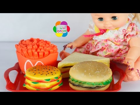 لعبة الساندويتشات الحقيقية العاب الطبخ وادوات المطبخ للبنات والاولاد real sandwiches game toy