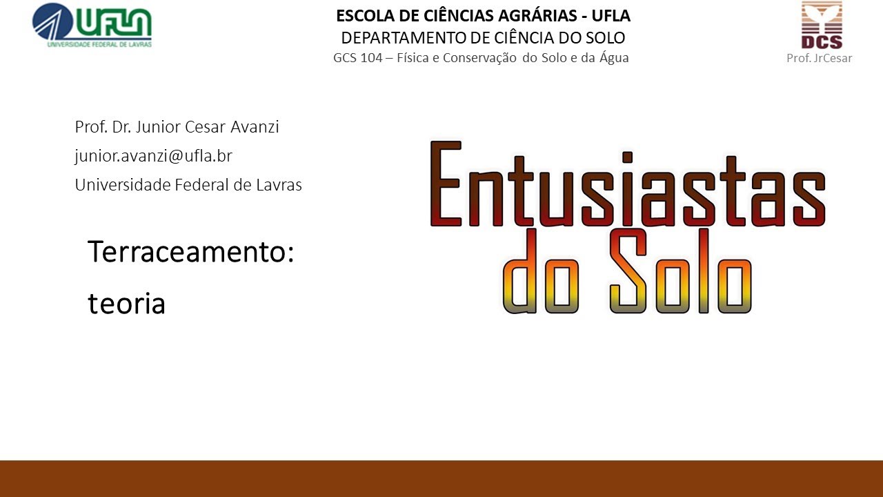 Classificação dos terraços agrícolas