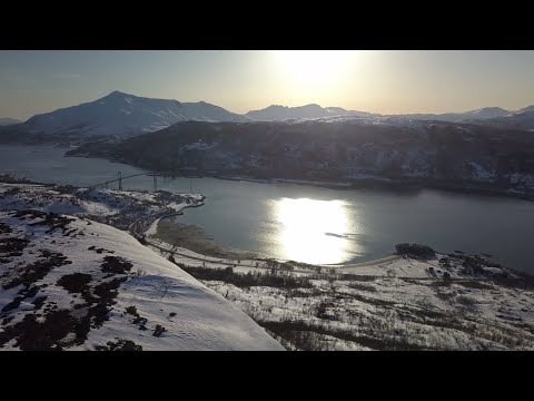 Fjelltur Kvitnesveten 303 moh - (Tjeldsundet / Skånland) - dronevideo - 2018.04.12 - 4k