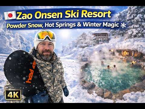 🎿 Zao Onsen Ski Resort 🇯🇵 | Powder Snow, Hot Springs &amp; Winter Magic ❄️