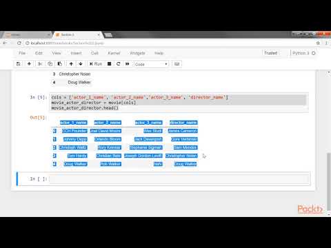 Data Analysis and Exploration with Pandas Selecting Multiple DataFrame Columns|packtpub com