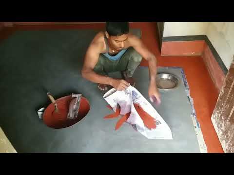 #video ~ फर्श का फूल~  सादे फर्श को रंगीन फर्श कैसे बनाएं #rajmistryinderkumar