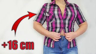 ⭐The Amazing Sewing TRICK: How to sneak Enlarge a Shirt by 16 cm