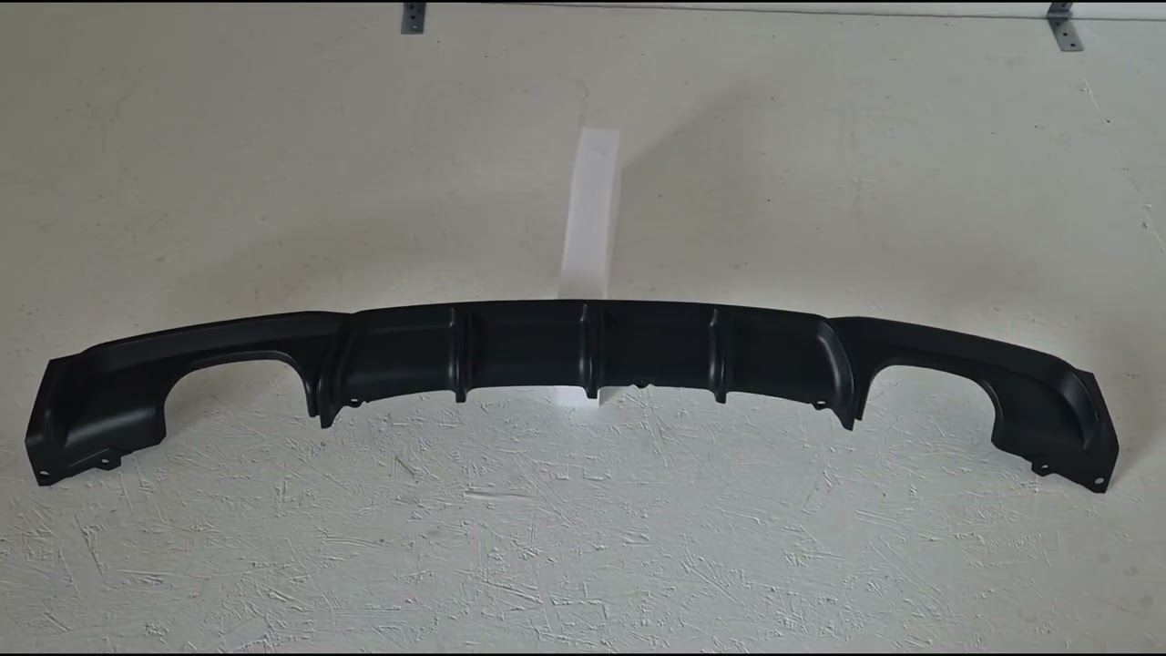 BMW 3 Serie F30/F31 2012–2019 Achterbumperdiffuser voor dubbelzijdige dubbele uitlaat V2 (voor M-Sport, ABS) Video 1