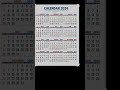 Calendar 2024 2024 Calendar Shorts