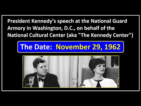 JFK'S SPEECH AT THE NATIONAL GUARD ARMORY IN WASHINGTON, D.C. (NOVEMBER 29, 1962)