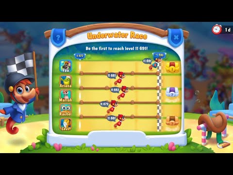 @Fishdom Level 11688 - the Last Level 11670. Won 1st Place Underwater Race 🏎️🏁