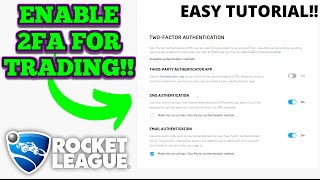 How to enable 2FA in Rocket League and start TRADING!!(PC/PS/XBOX/SWITCH)