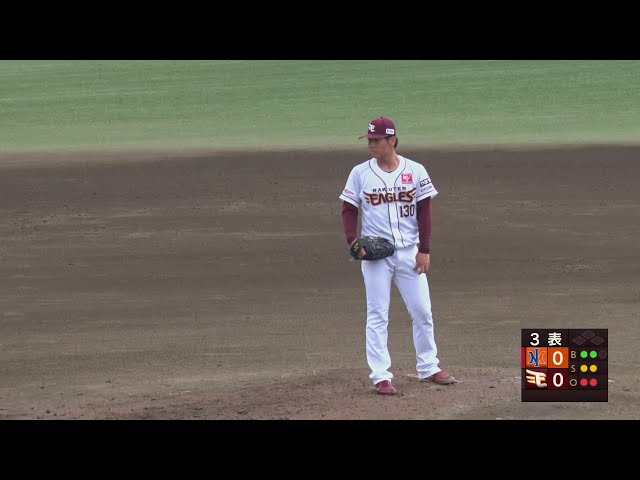 【ファーム】空振り三振!! イーグルス・古賀康誠 3回まで毎回三振を奪うパーフェクト投球!!  2024年9月11日 東北楽天ゴールデンイーグルス 対 オイシックス新潟アルビレックスBC
