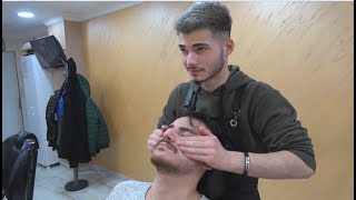 ASMR Turkish Barber Face,Head and Body Massage (Crazy Barber Tunahan)