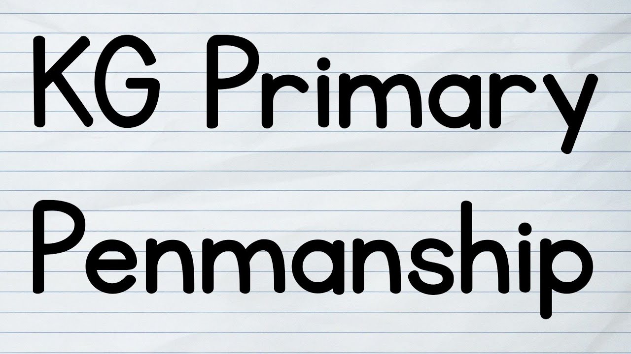 KG Primary Penmanship Font | Very Legible Handwritten Font
