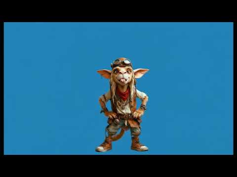 The character with the big ears is comical 4k green screen #funnyvideo