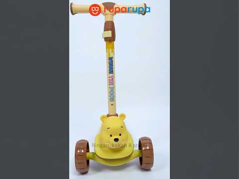 Gambar Disney Skuter Anak 3 Roda 3D Pooh - Kuning