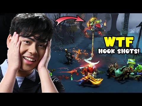 ANA between the Creeps WTF HOOK SHOTS! - The NEW PUDGE GOD has arrived! DOTA 2