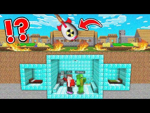 NUCLEAR MISSILE vs DIAMOND Secure Underground Base - in Minecraft Maizen!