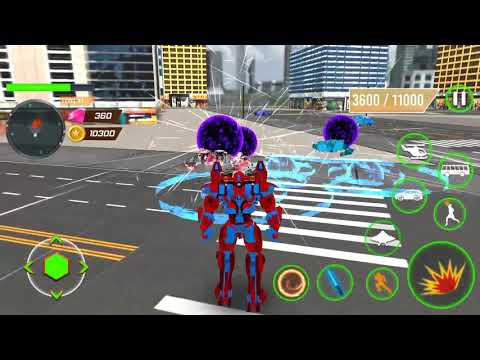 Bus Robot Car Transform War Spaceship Robot game #05 - Android Robot Gameplay