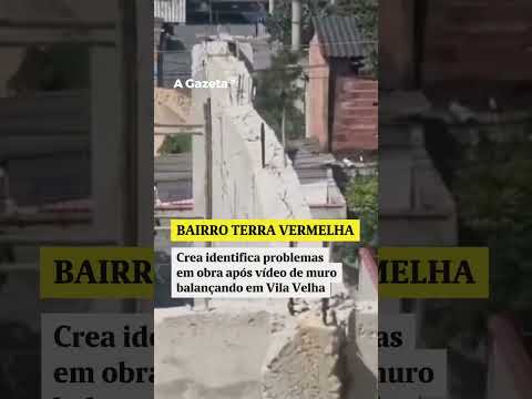 Vídeo de muro balançando em Terra Vermelha mobiliza fiscalização do Crea-ES  #shorts #noticias