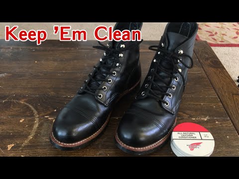 How To Clean + Condition Red Wing - Dr Martens Or Any Full Grain Dark Leather Boots レッドウィングブーツ