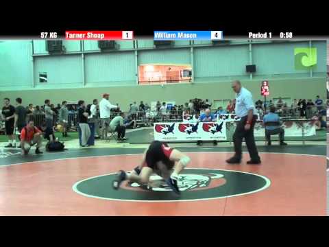 Men`s Freestyle 57 KG Tanner Shoap vs. William Mason