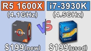 Video thumbnail for Ryzen 5 1600X (4.1GHz) OC vs i7-3930K (4.5GHz) OC | Which is Better Value for Money..??? by NJ Tech