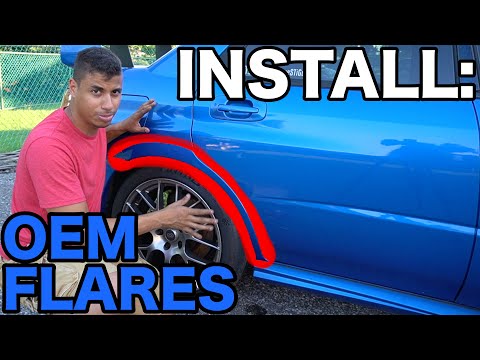 Installing OEM Rear Fender Flares // 2006 Subaru WRX STi