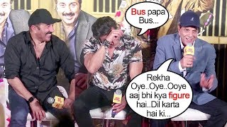 Bobby Deol Gets EMBARRASSED Of Dharmendra Talking DIRTY About Rekha In Front Of Media @YPD 3 Trailer video