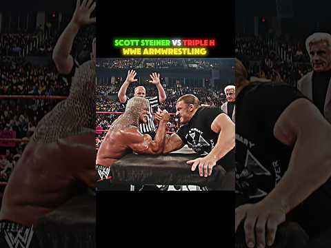 WWE Armwrestling Scott Steiner vs Triple H 😱🔥 Most aggressive match ever #armwrestling
