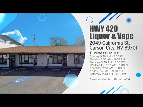 Bitcoin ATM in Carson City - HWY 420 liquor & Vape (California St)