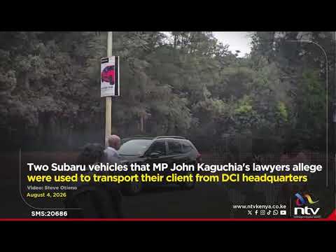 Two Subaru vehicles that MP Kaguchia's lawyers allege were used to transport their client from DCI