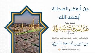 صورة من أبغض الصحابة أبغضه الله | الشيخ عبدالقادر شيبة الحمد رحمه الله (231)