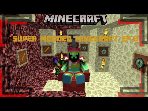 Super modded minecraft EP.2|The nether & The end👌