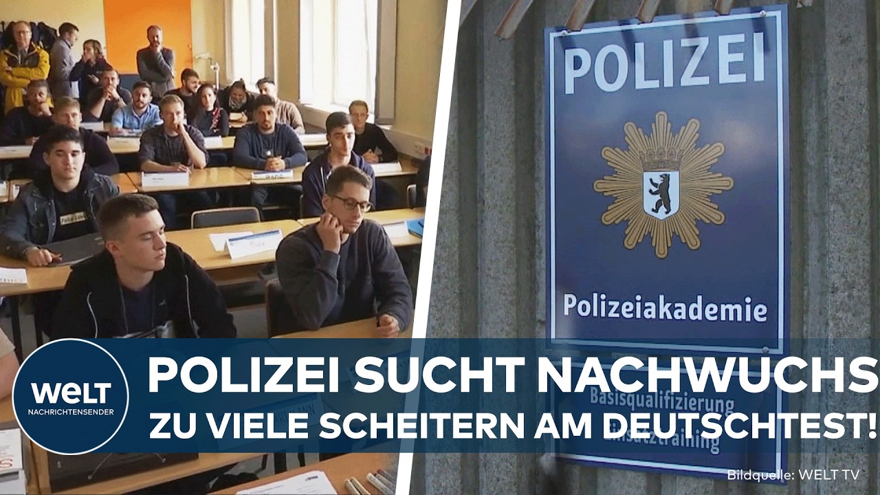 BERLINER POLIZEI: Zu viele Bewerber scheitern am Deutschtest! – Ausbildungsplätze bleiben frei