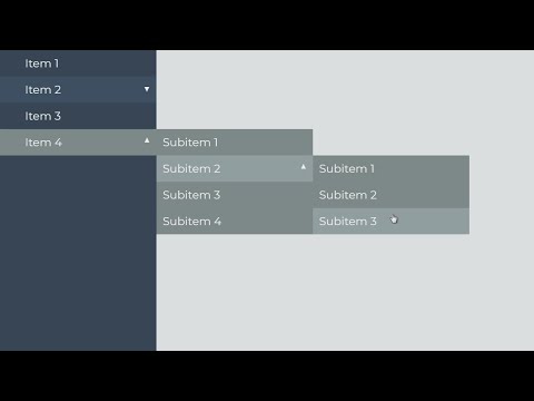 Vertical double dropdown menu (CSS + HTML)