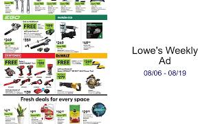 Lowe's Weekly Ad 08/06 - 08/19