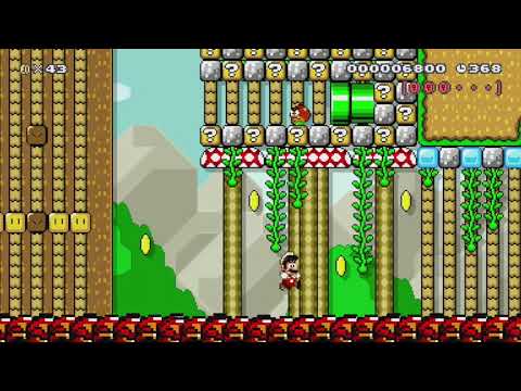 Wiggler Woods 1-2 by Phoenix - SUPER MARIO MAKER - NO COMMENTARY 1bi 1bj