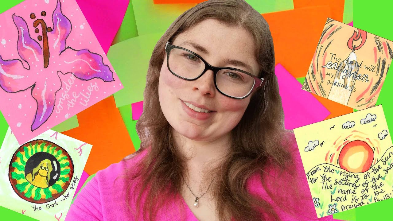 Drawing Bible Verses on Post-it Notes