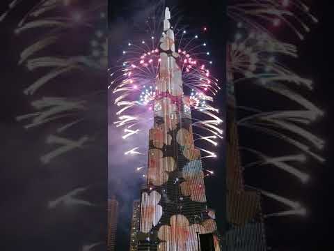 Dubai New years fireworks Burj Khalifa 2021 NYE Burj Khalifa Dubai