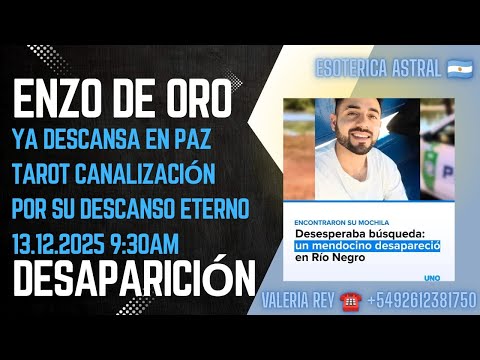 HALLARON EL CUERPO DE ENZO DE ORO #rionegro #pasocordova #desapariciondepersonas #astrology #tarot
