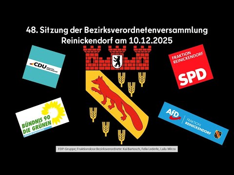 48. Bezirksverordnetenversammlung Reinickendorf vom 10.12.2025