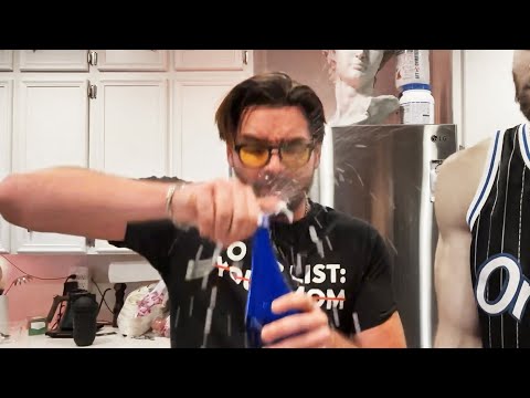 Cyr fails to open a bottle