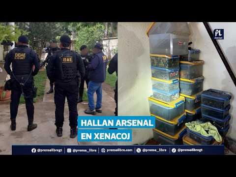 PNC y MP localizan arsenal durante allanamiento en Santo Domingo Xenacoj