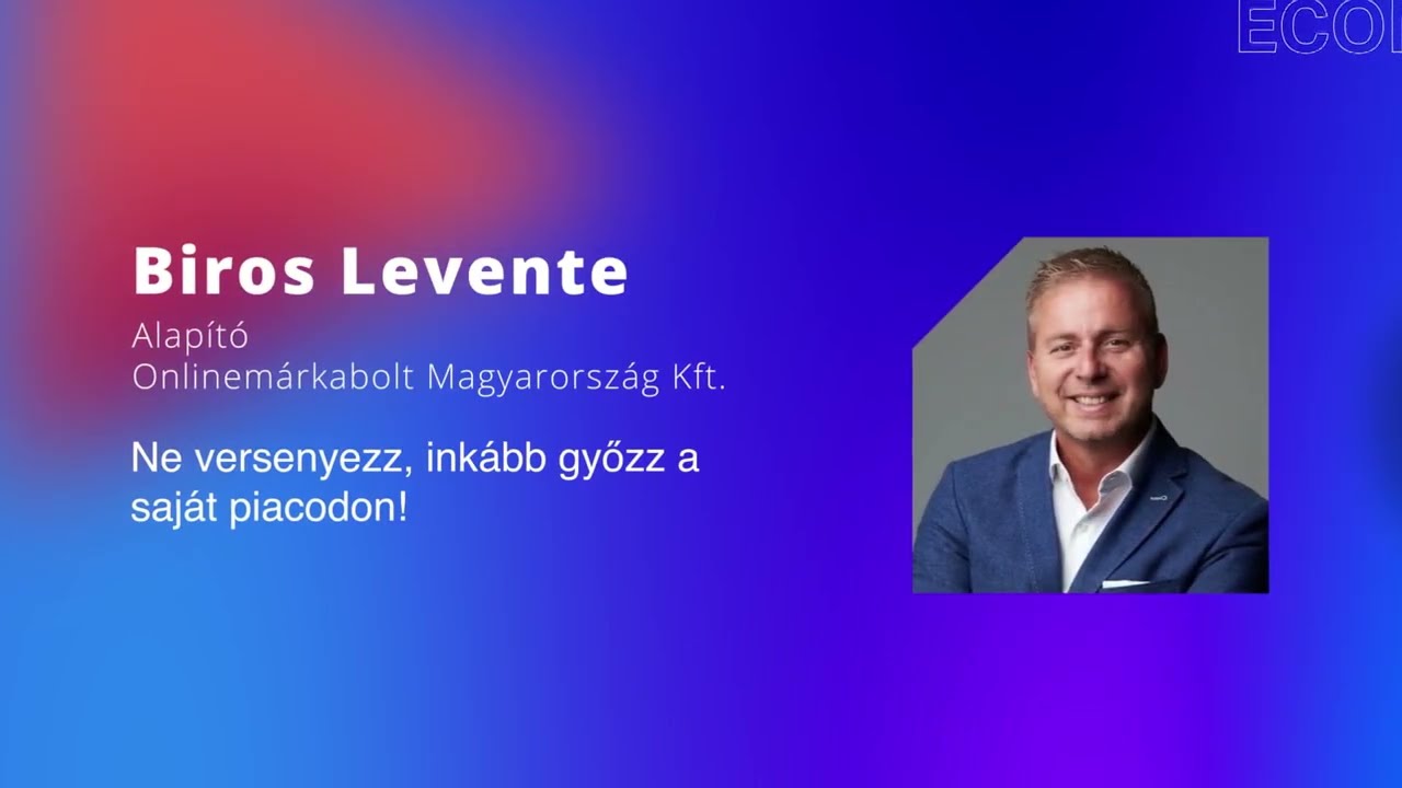Biros Levente - Ne versenyezz, inkább győzz a saját piacodon!