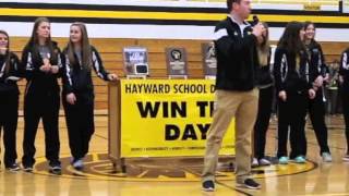 preview picture of video 'Pep Rally for Hayward Cane Girls Going to State'