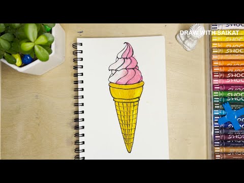 Cute and Simple Ice Cream Drawing Tutorial | Anyone Can Draw This!
