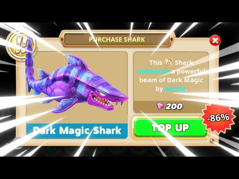 GOT DARK MAGIC SHARK 86% OFF (200 GEMS) - Hungry Shark World