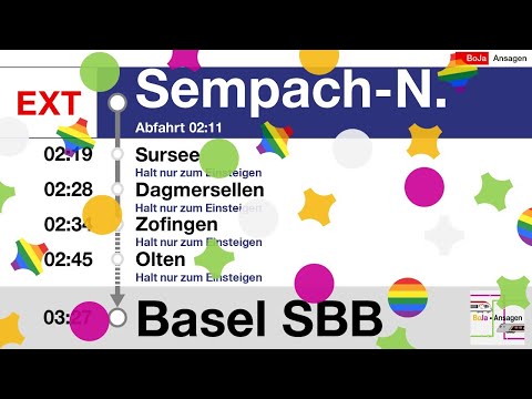 SBB Ansagen | EXT Sempach-Neuekirch - Basel SBB | Basler Fasnacht 2023 | BoJa Ansagen