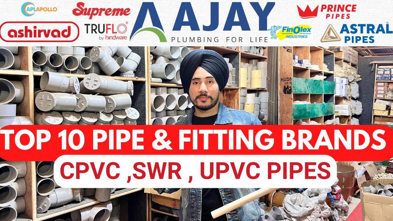 Best Pipes for Home Construction in India Top SWR, CPVC & UPVC Pipe Brands (Ajay, Ashirvad, Astral)